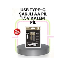 Tekrar Şarj Edilebilir Aa Usb Type-c Pil 1000+ Döngü 1.5v Sabit Voltaj - Hs08373451-5105