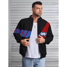 Tarzyeri Unisex Uzun Koll Fermuarlı Baskılı Rüzgarlik - Siyah 001 Tarzyeri Unisex Uzun Koll Fermuarlı Baskılı Rüzgarlik - Siyah 001