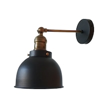 Dylight Retro Siyah Metal Dekoratif Mafsallı Duvar Aplik-dy1155