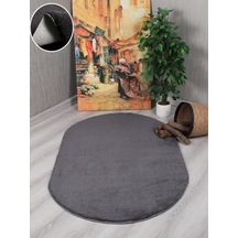 My Evilla Modern Dekoratif Kaymaz Taban Rabbit Oval Halı Yolluk 001