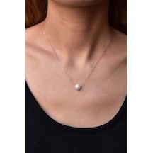 Papatya Silver 925 Ayar Gümüş Rose Kaplama İnci Kadın Kolye