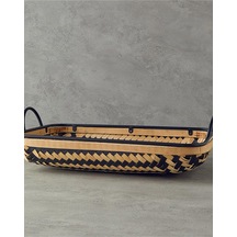 Ayrex Bamboo Bambu Dekoratif Tepsi Natural-siyah