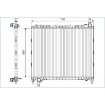Valeo Motor Su Radyatörü Range Rover L405 L494 Valeo 701127 Lr034553