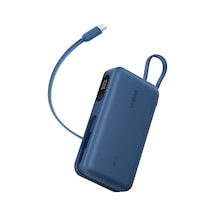 Ultracharge 10000 Mah Usb-c Kablolu Ve Ekranlı Power Bank, Mavi