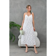 Askılı V Yaka Kolsuz Kesme Çiçek Desenli Astarlı Elbise 001 Askılı V Yaka Kolsuz Kesme Çiçek Desenli Astarlı Elbise 001