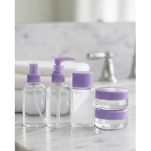 Hubrendy Tekno Seyahat İçin 5 Li Şeffaf Kozmetik Şişe Seti 30 Ml