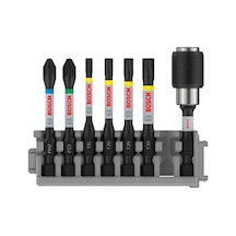 Professional Accessories Accessories 7 Parçalı Tornavida Ucu Seti Impact Control, T/pz/ph Uçlar - Uzunluk: 25 Mm, Ev
