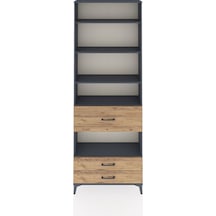 Arges Dolap 5 Raflı 3 Çekmeceli 88x30x243 Antrasit-çam Antrasit