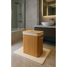 Bambu Çamaşır Sepeti 60x52x32 Büyük Boy 100 Lt Diğer