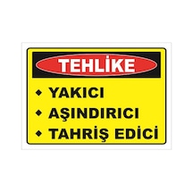 Yakıcı Aşındırıcı Tahriş Edici - Isg Levhası Levha 50x70 Cm Sticker