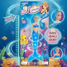 Sihirli Deniz Kızı Işıklı Bebek - Mavi - 1 Adet - Rxlu-900956