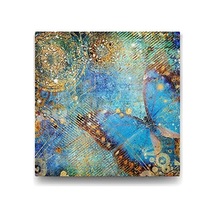 Mavi Kelebek Tablosu - 100x100cm 7/8 Yaş