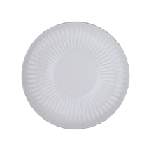 Kütahya Porselen Bone Luz Platin Fileli Servis Tabağı 27cm Tekli Çok Renkli