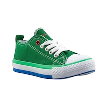 Unisex Çocuk Keten Kısa Bağcıklı Spor Ayakkabı Yeşil-yesil
