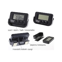Buffer® Ev Ve Araç Tipi Dijital Saat Kronometreli Alarmlı Pilli S