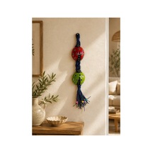 Polyester Çini Işlemeli Uğur Böceği Duvar Bahçe Balkon Ev Dekorasyon Süsü Kırmızı Yeşil