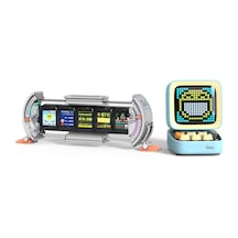 Divoom Ditoo Pro Mavi Bluetooth Hoparlör + Times Gate Dijital Led Ekran Seti