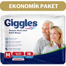 Giggles Yetişkin Bel Bağlamalı Hasta Bezi Medium 2 x 8'Li