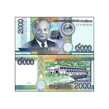Laos 2011 Yılı 2000 Kip Kağıt Para Çil Unc Koleksiyon Para