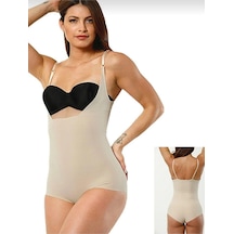 Form Angel Kadın Ten Göğüs Destekli Body 2 Beden Incelten Hayalet Korse Ten/syh