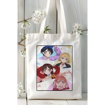 Art Hediye Kanojo, Okarishimasu Baskılı Bez Omuz Çantası Kişiye Özel Model 3 Çok Renkli