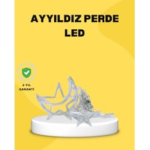 126 Led Li Yıldız Ay Perde Işık Prizden Çalışan Dekoratif Aydınlatma Renkli 00174161