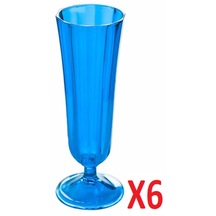 Porland Mavi Flüt Şampanya Bardağı 130cc 6'lı 04fıa001750