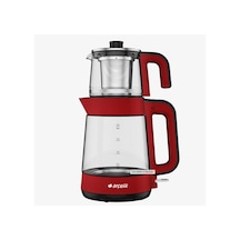 Tr Arçelik Resital Led Işıklı Cam Kettle Çay Makinesi Su Isıtıcı, Kırmızı Diğer