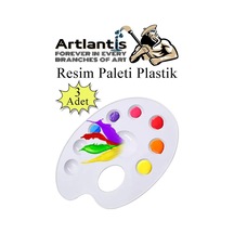 Resim Paleti Plastik 3 Adet Godeli Ressam Paleti Boyama Paleti Akrilik Boya Guaj Boya Suluboya