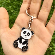 Metal Panda Anahtarlık Panda Çanta Süsü Anahtarlık