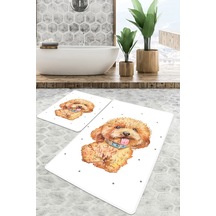 Terrier Banyo Halısı Djt 2 Li Set Çok Renkli