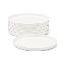 6 Lı Plastik Tabak Seti, 23,5 Cm Kırılmaz Ve Tekrar Kullanılabilir Servis Tabağı, Piknik Kamp Mangal Barbekü Parti Ve Günlük Kullanım İçin Hafif Tabak Çok Renkli