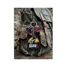 Owl Bag Red Dead Redemption Arthur Morgan Desenli Acrylic Anahtarlık Çanta Süsü Çok Renkli