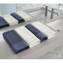 Dıagonal Waffle Gri-bej Best Set Hamam Takımı