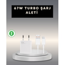 67 Watt Type C Şarj Adaptörü Poco X3 X4 X5 Pro Uyumlu Renkli