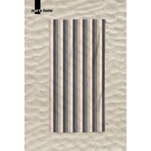 Marte Home Summer Stripes 2 - Baskılı Plaj Havlusu Bej