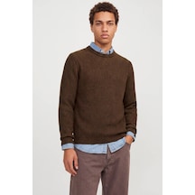 Jack & Jones Jjedover Erkek Kazak Kahverengi