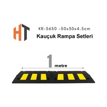 Kauçuk Rampa Set, Otopark Rampası, Kaldırım Rampası 50x30x4,5 Cm 1 Metre