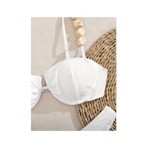 Lilly Coastal Pearls Boncuk Detaylı Beyaz Bikini Takımı Beyaz Beyaz