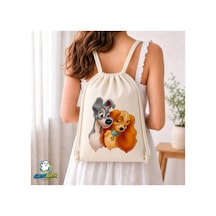 Ghostbastır Design Lady Ve Tramp Büzgülü Keten Çanta C170 Bej