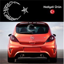Oto Sticker T.C Türkiye Cumhuriyeti Atatürk Ay Yıldız Stickeri
