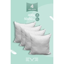 Eve Tekstil 4 Adet Diamant Plus Kare Kırlent Yıkanabilir Antialerjik Silikon Elyaf Yastık 40x40cm 400 Gr