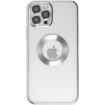 Apple iPhone  Uyumlu,  12 Pro Kılıf Slot Silikon - Gümüş