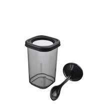 6 Lı Kendinden Kaşıklı Tuzluk & Baharatlık Seti 350 Ml. Gri