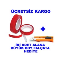 Çift Taraflı Montaj Bantı Silikonlu Şeffaf Tape 19 MM x 5mt