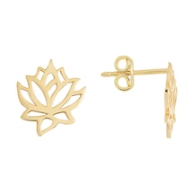Altın Lotus Küpe As8Kp06 Altınsepeti