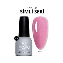 Momo Professional Kalıcı Oje S020 Hafif Işıltılı Şeker Pembesi 14 ML