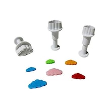Mini Bulut Basmalı Enjektörlü Kurabiye Kalıbı 3 Parça Diğer