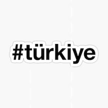 Turkey Hashtag Sticker Yapıştırma 18 Cm