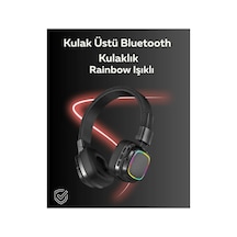 Rgb Işıklı Katlanabilir Bluetooth 5.3 Kulak Üstü Kulaklık Standart
